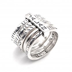 Bague Semainier Argent 5 anneaux