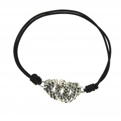 Bracelet Argent menottes noir