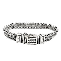 Silver 3 rows bracelet