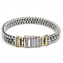 Silver & brass bracelet