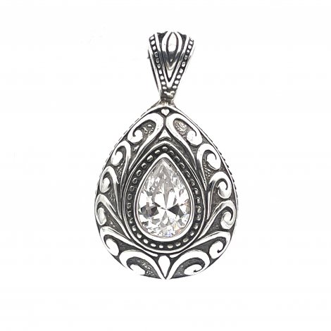 Silver and Zirconium Pendant