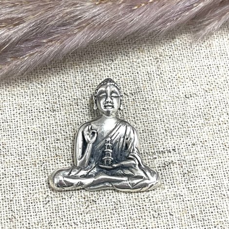 Silver Buddha Pendant