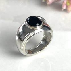 Silver and Onyx Ring - ARCHIVES COLLECTION