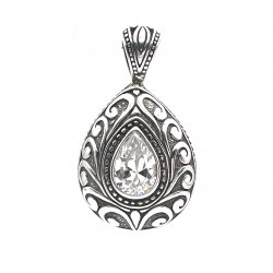 Silver and Zirconium Pendant