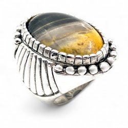 Silver Ring with Semi-Precious Stone