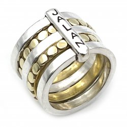 Bague argent & laiton