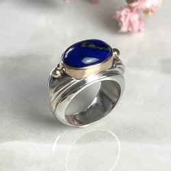 Bague Argent, Or et Lapis Lazuli - COLLECTION ARCHIVES