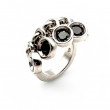 Silver and black Zirconia ring - ARCHIVES COLLECTION