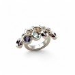 Silver and semi-precious stones ring - ARCHIVES COLLECTION