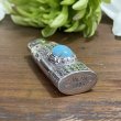 SILVER AND TURQUOISE LIGHTER HOLDER