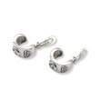 Silver and zirconium Earrings with clips