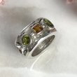 Silver Ring with Peridots and Citrins - ARCHIVES COLLECTION