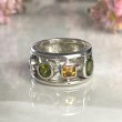 Silver Ring with Peridots and Citrins - ARCHIVES COLLECTION